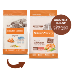 Nature's Variety Original - Croquettes pour chat, Adulte, stérilisé - Saumon Faunelia