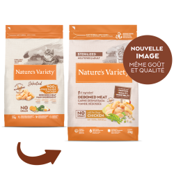 Nature's Variety Selected - No grain - Croquettes - Chat, Adulte, Stérilisé - Poulet Faunelia