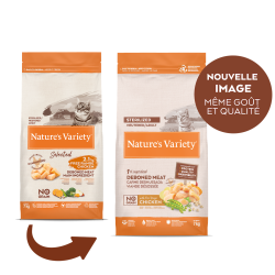 Nature's Variety Selected - No grain - Croquettes - Chat, Adulte, Stérilisé - Poulet Faunelia