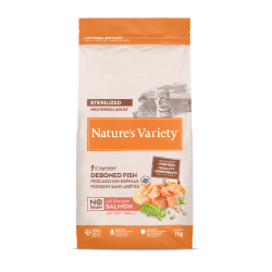 Nature's Variety Selected - No grain - Croquettes - Chat, Adulte, Stérilisé - Saumon Faunelia