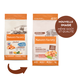 Nature's Variety Selected - No grain - Croquettes - Chat, Adulte, Stérilisé - Saumon Faunelia