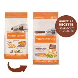 Nature's Variety Selected, No grain - Croquettes - Chien, Adulte - Mini - Poulet Faunelia