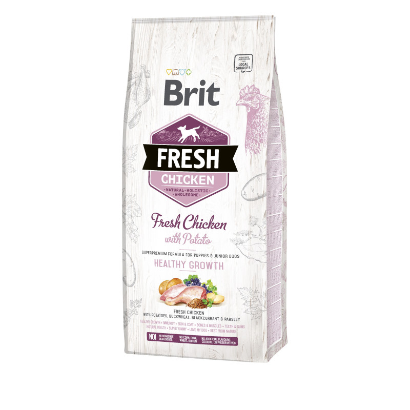 BRIT Brit Fresh - Croquettes - Chien, Adulte - Poulet & pomme de terre Faunelia