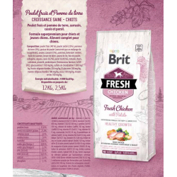 BRIT Brit Fresh - Croquettes - Chien, Adulte - Poulet & pomme de terre Faunelia