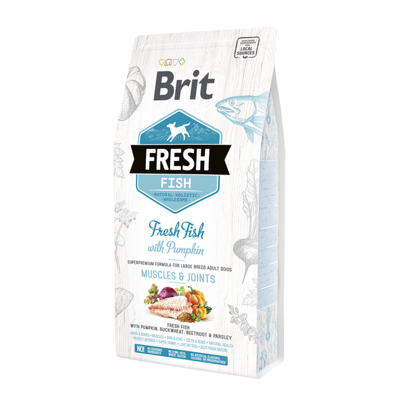 BRIT Brit Fresh - Croquettes - Chien, Adulte, Maxi - Poisson et courge Faunelia