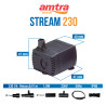 amtra STREAM - Pompe à immersion pour aquariums Faunelia