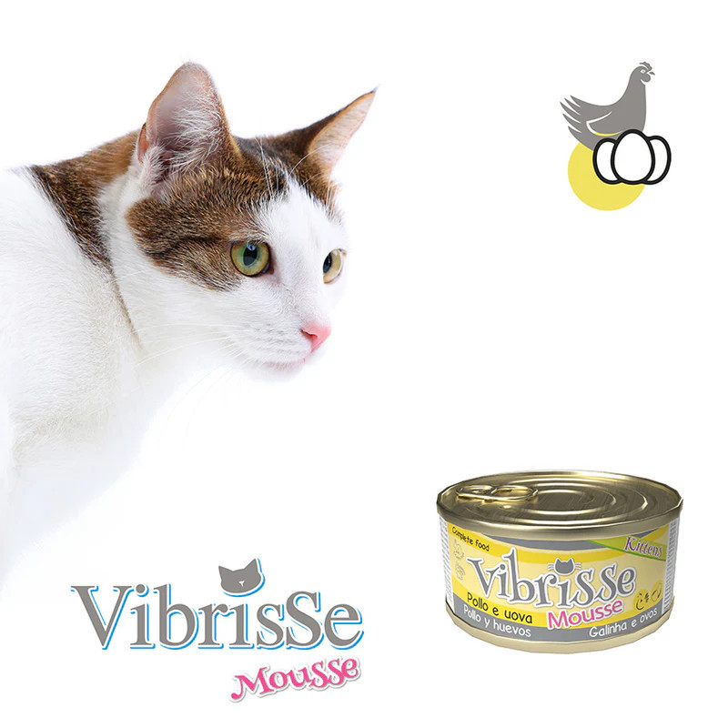 Vibrisse Mousse pour chaton - Poulet et oeufs Faunelia