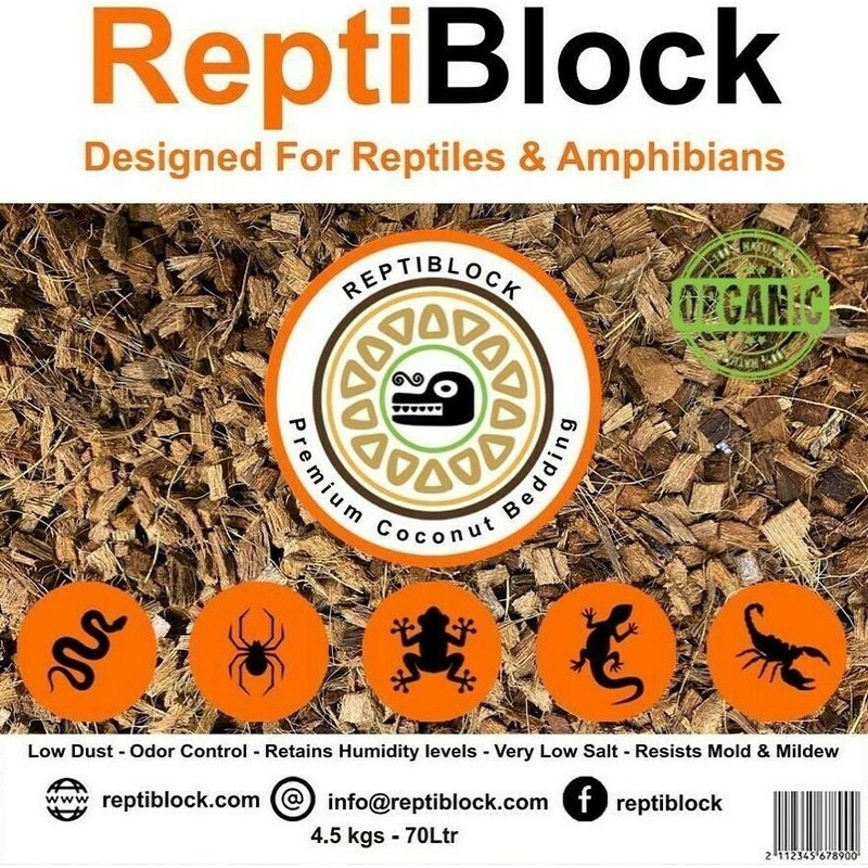 REPTIBLOCK Hatchling Coconut Bedding - Premium Faunelia