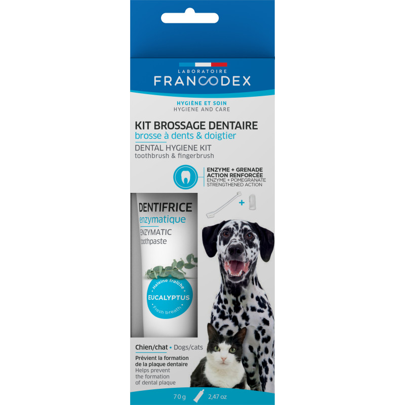 Francodex Kit brossage dentaire - Chien & Chat Faunelia