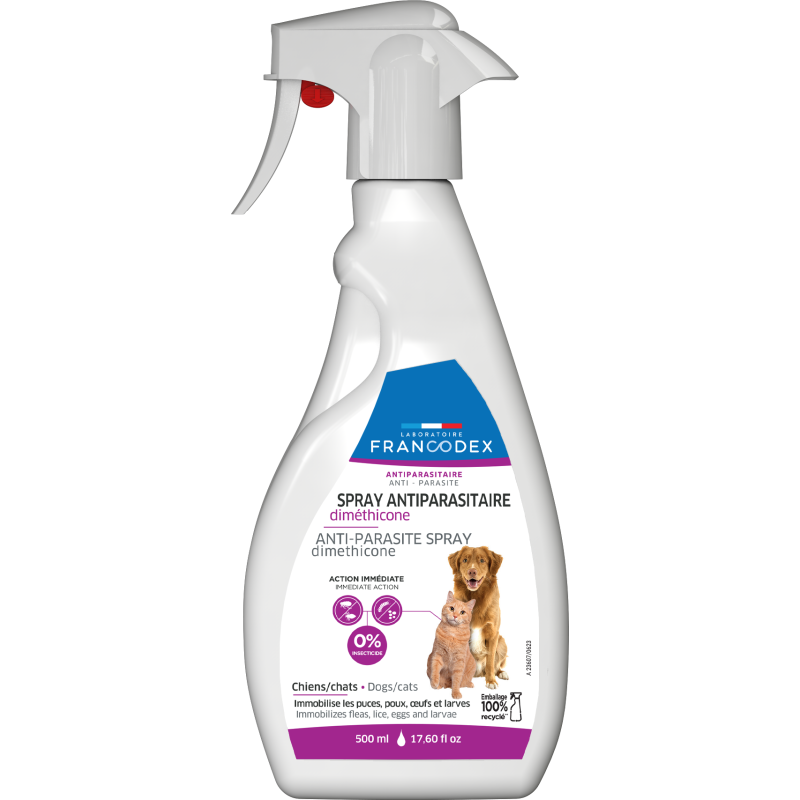 Francodex Spray Antiparasitaire diméthicone - Chien & Chat Faunelia