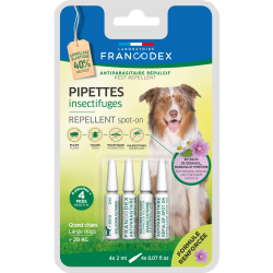 Francodex Pipettes Insectifuges - Chien +de20kg Faunelia