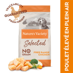 Nature's Variety Selected, No Grain - Croquettes - Chien, Junior - Toutes tailles - Poulet Faunelia