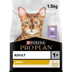 Purina Pro Plan - Croquettes - Chat, Adulte - Light - Dinde Faunelia