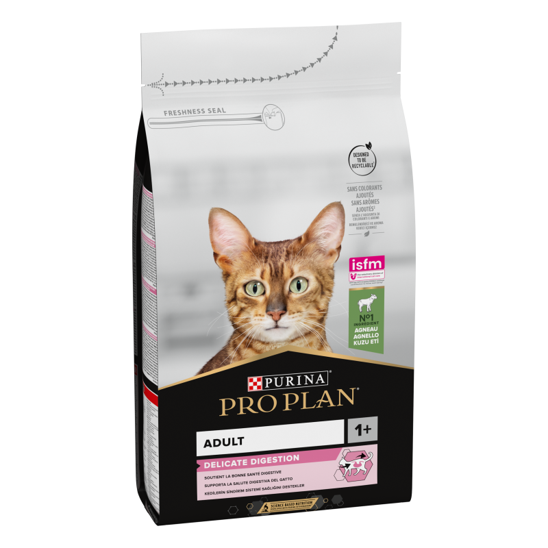 Purina Pro Plan - Croquettes - Chat, Adulte - Délicate digestion - Agneau Faunelia