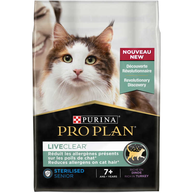 Purina Pro Plan LiveClear - Croquettes - Chat, Senior, Stérilisé - Dinde Faunelia