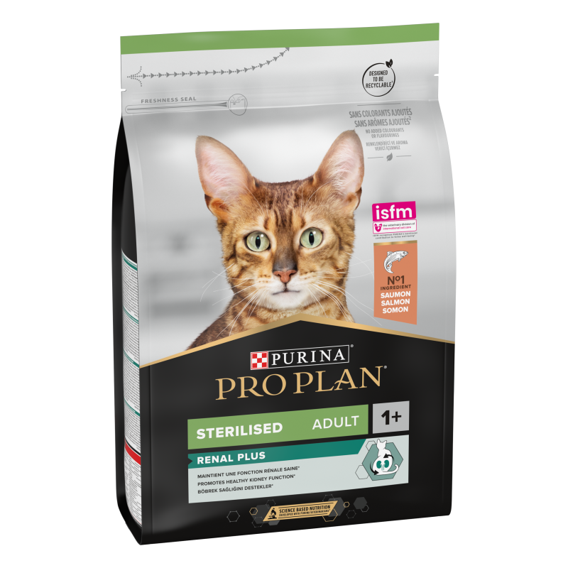 Purina Pro Plan - Croquettes - Chat, Adulte, Stérilisé - Renal Plus - Saumon Faunelia