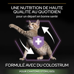 Purina Pro plan - Croquettes - Chaton, Stérilisé - Healthy Start - Saumon Faunelia