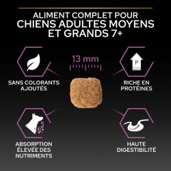 Purina Pro Plan - Croquettes - Chien, Mature, Medium & Large - Riche en Poulet Faunelia