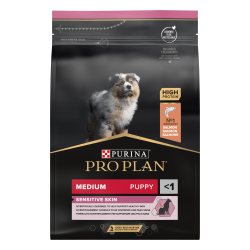 Purina Pro Plan - Croquettes - Chiot, Medium - Sensitive Skin - Saumon Faunelia