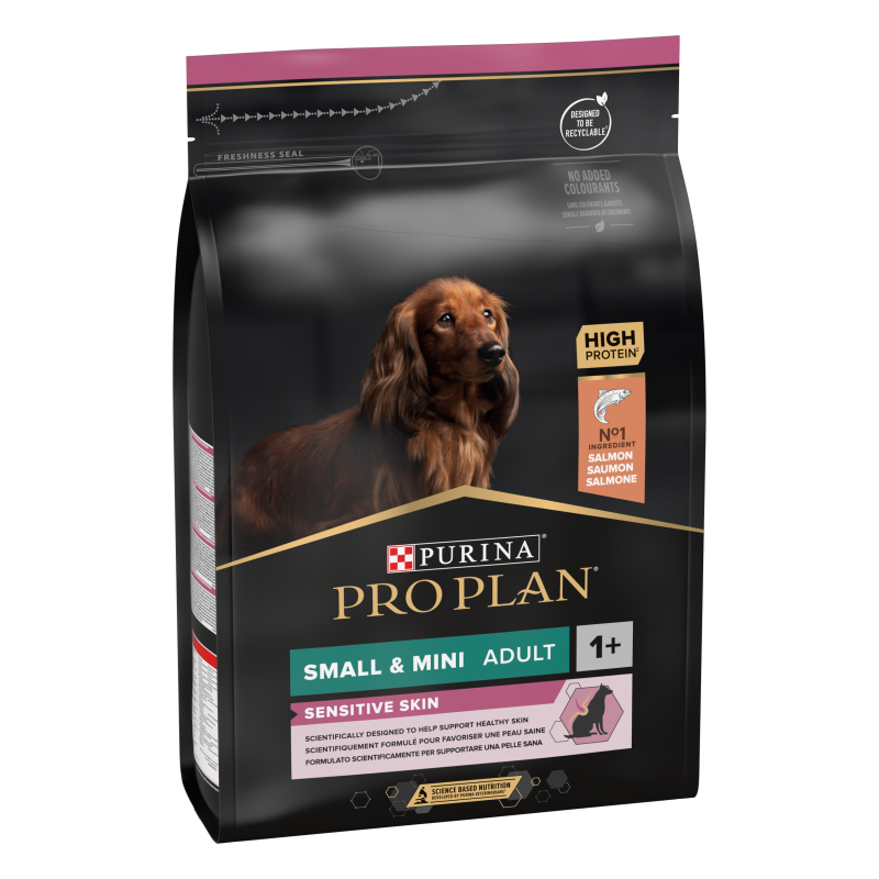 Purina Pro plan - Croquettes - Chien, Adulte, Mini & Small - Sensitive skin - Saumon Faunelia