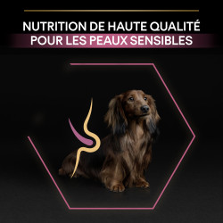 Purina Pro plan - Croquettes - Chien, Adulte, Mini & Small - Sensitive skin - Saumon Faunelia