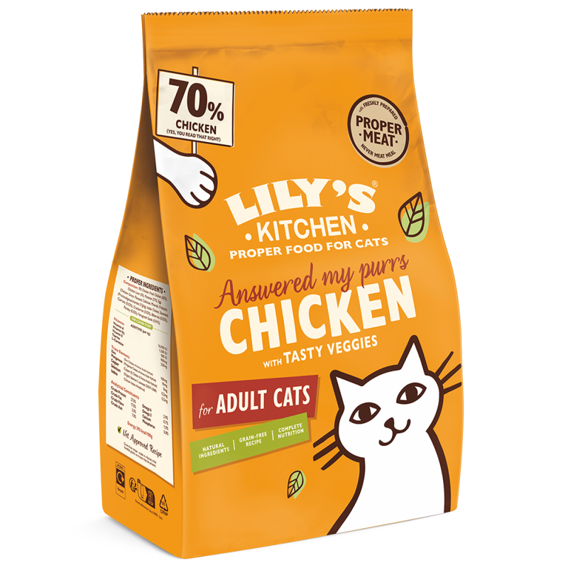 Lily's kitchen Croquettes - Chat - Recette au poulet, avec de délicieux légumes Faunelia