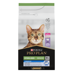 Purina Pro plan - Croquettes - Chat, Senior, Stérilisé - Longevis - Dinde Faunelia