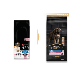 Purina Pro Plan - Croquettes - Chien, Adulte, Large & Robuste - Sensistive Skin - Saumon Faunelia