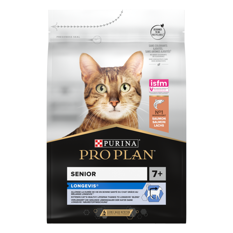 Purina Pro Plan - Croquettes - Chat, Senior - Longevis - Saumon Faunelia