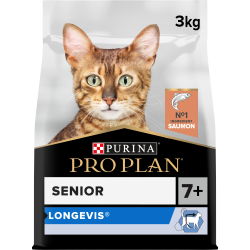 Purina Pro Plan - Croquettes - Chat, Senior - Longevis - Saumon Faunelia