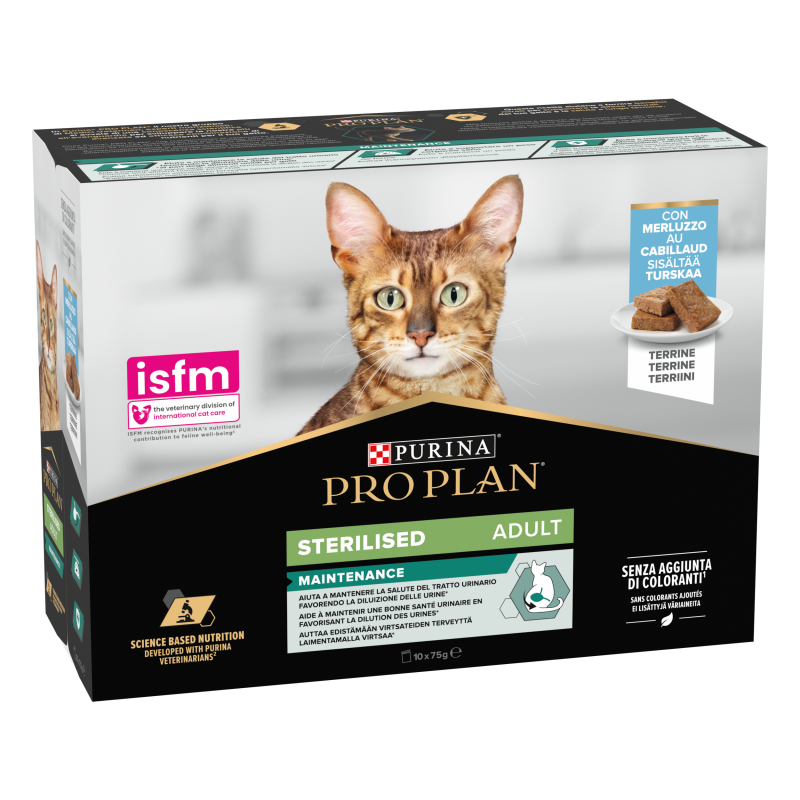 Purina PRO PLAN - Chat, Adulte, Stérilisé - Maintenance - Cabillaud Faunelia