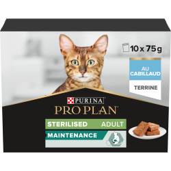 Purina PRO PLAN - Chat, Adulte, Stérilisé - Maintenance - Cabillaud Faunelia