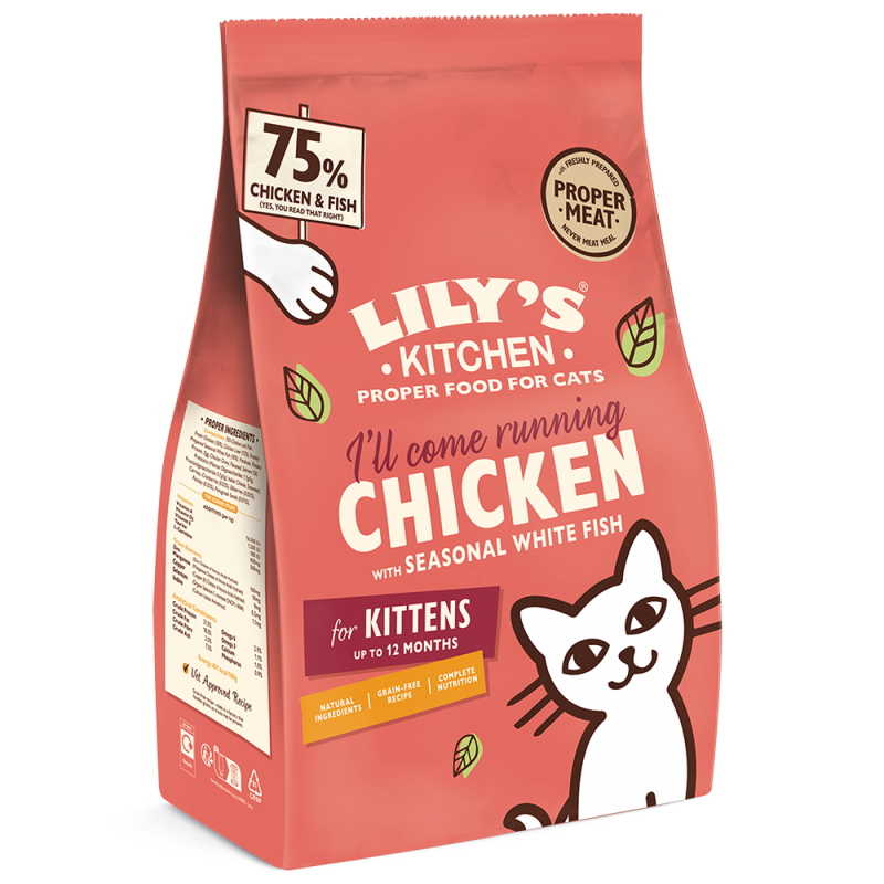 Lily's kitchen Croquettes - Chaton - Poulet, avec du poisson blanc saisonnier Faunelia