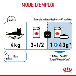 Royal canin Emincé en sauce - Chat - Light Care Faunelia