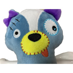 VADIGRAN Peluche "Scary" pour chien - Putois avec Os - 17,5cm Faunelia