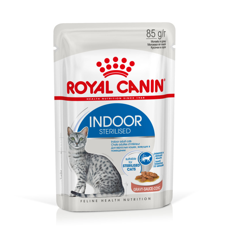 Royal canin Bouchées en sauce - Chat, Stérilisé - INDOOR Faunelia