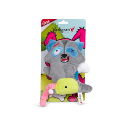 VADIGRAN Peluche "Scary" pour chien - Ratatouille avec Os - 17,5cm Faunelia