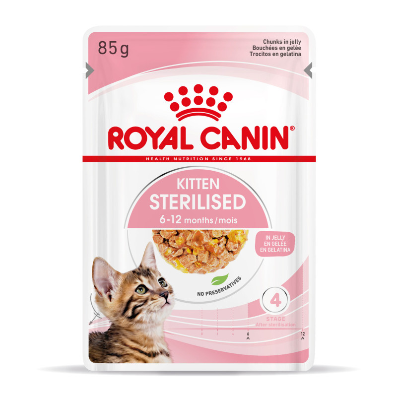 Royal canin Bouchées en gelée - Chaton, Stérilisé Faunelia