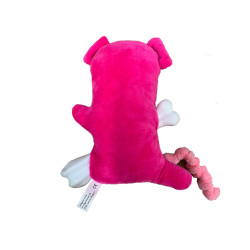 VADIGRAN Peluche "Scary" pour chien - Cochon avec Os - 17,5cm Faunelia