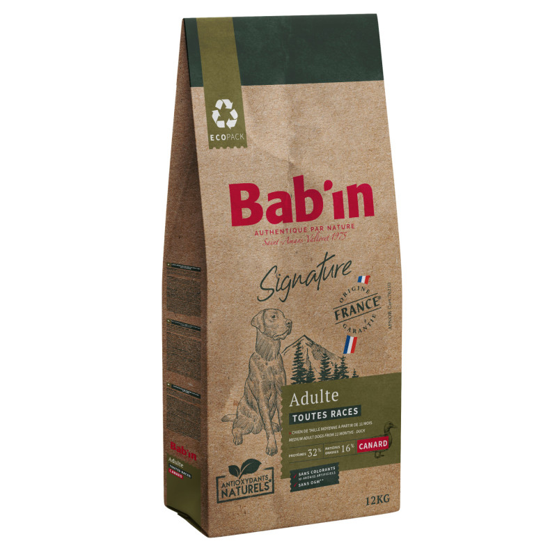 BAB'IN Bab'in Signature - Croquettes - Chien, Adulte - Medium - Toutes races - Canard Faunelia