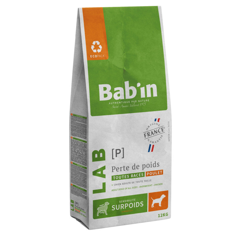 BAB'IN BAB'IN LAB - Croquettes - Chien, Adulte - Toutes races - Perte de poids Faunelia