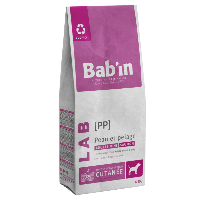 BAB'IN Bab'in LAB - Croquettes - Chien, Adulte, Mini - Peau & Pelage - Saumon Faunelia