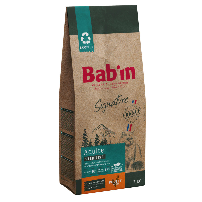 BAB'IN Bab'in Signature - Croquettes - Chat, Adulte, Stérilisé - Poulet Faunelia