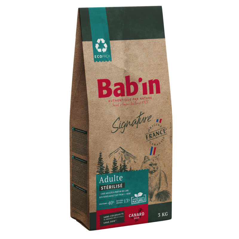 BAB'IN Bab'in Signature - Croquettes - Chat, Adulte, Stérilisé - Canard Faunelia