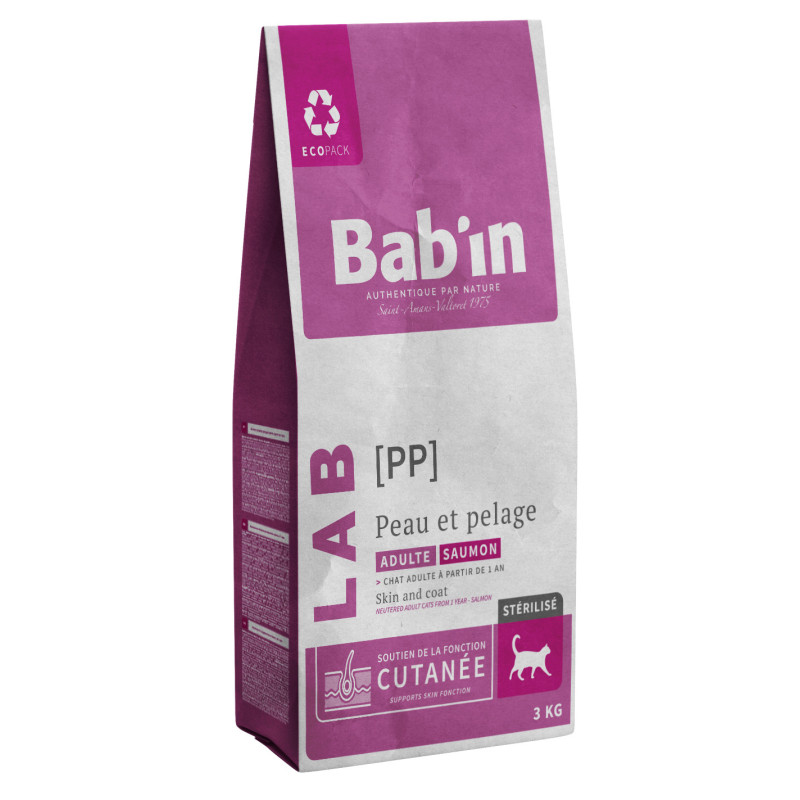 BAB'IN Bab'in LAB - Croquettes - Chat, Adulte - Peau et pelage Faunelia