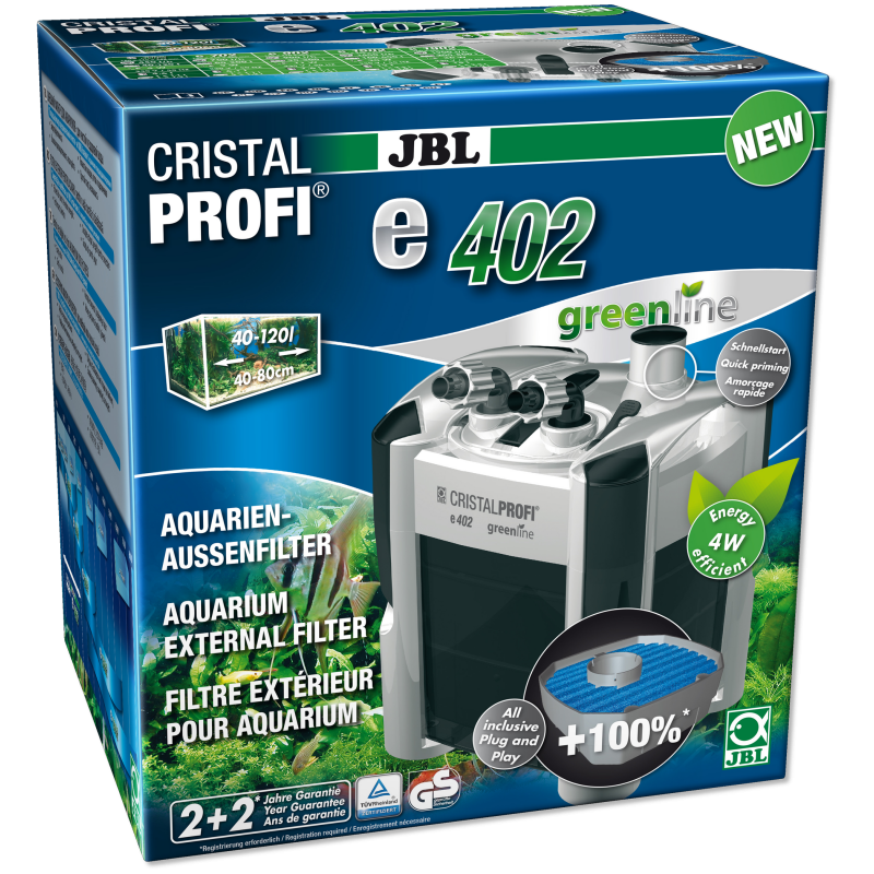 JBL Filtre extérieur pour aquarium "CristalProfil" - Greenline Faunelia