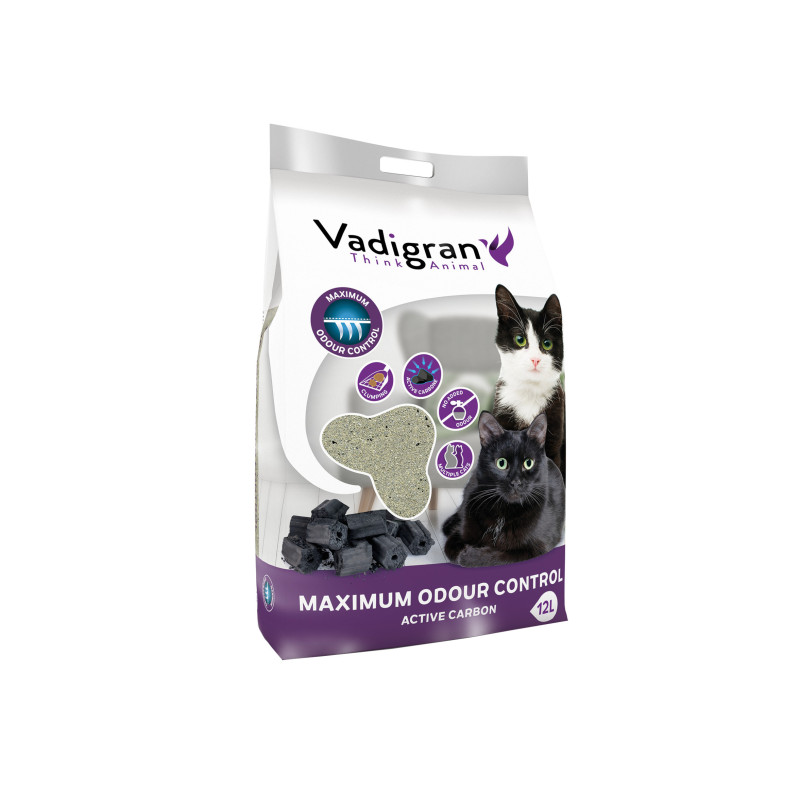 VADIGRAN Litière chat -12kg - "Bentonite Maximum odour control" Faunelia