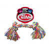 PET NOVA Corde en coton multicouleur avec 2 noeuds Faunelia