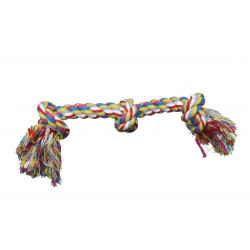 PET NOVA Corde traissée en coton multicolore - 3 noeuds Faunelia