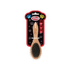 PET NOVA Double wooden brush for professional hair care Faunelia